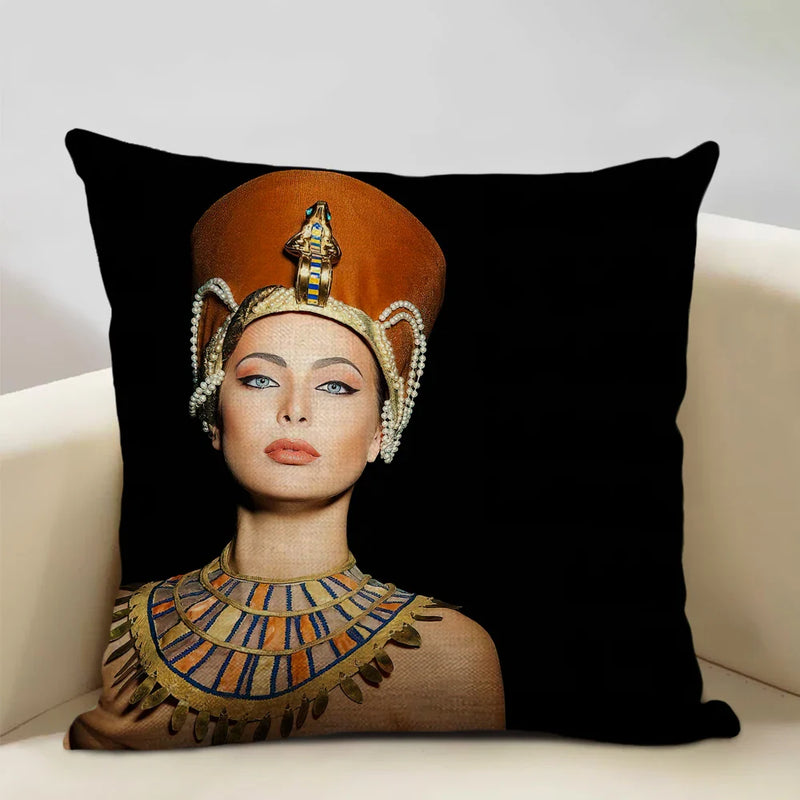 Axyaa African Women Design Linen Cushion Cover 45x45cm