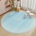 Axyaa Gradient Color Plush Round Carpet - Pink Soft Fluffy Bedroom Rug