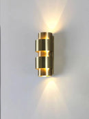 Axyaa Stainless Steel LED Wall Lamp for Luxury Hotel Room Decoration.