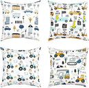 Axyaa White Decorative Pillowcase, Short Plush Square Cushion Cover