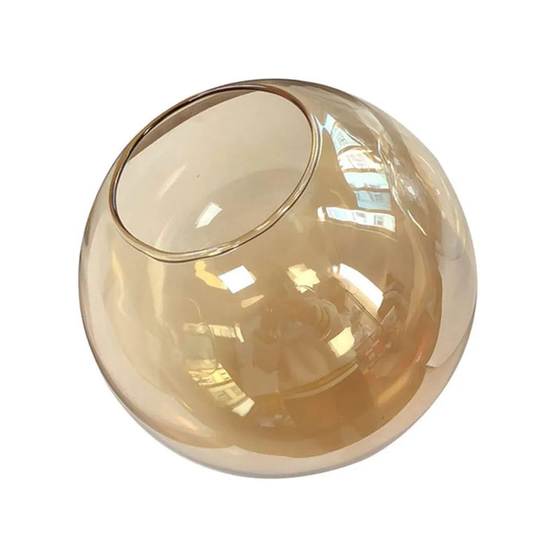 Axyaa Amber Glass Globe Lamp Shade - Decorative Replacement for Pendant Wall Lamps