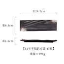 Axyaa Ceramic Sushi Plate Saury BBQ Sashimi Long Square Creative Stone Tableware