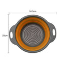Axyaa Silicone Collapsible Drain Basket: Kitchen Tool for Washing Vegetables & Fruits