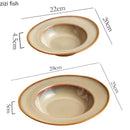 Axyaa Ceramic Hat Plate Soup Salad Dessert Pasta Specialty Tableware