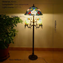 Axyaa Tiffany Stained Glass Floor Lamp for Retro Country Living Room and Bedroom
