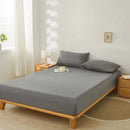 Axyaa Double/Queen Fitted Mattress Cover, Solid Color, Anti-Mite - 200X220cm