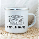Axyaa Enamel Campfire Mug Customized for Couples Forest Wedding Gifts