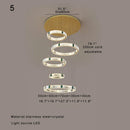 Axyaa Large Crystal Ceiling Pendant Light Fixture Luxury Villa Stairwell Decor Gold