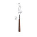 Stainless Steel Walnut Handle Tableware Set by Axyaa