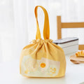 Axyaa Canvas Thermal Lunch Bag for Women & Children: Japanese Style Bento Box Thermo Pouch & Food Container