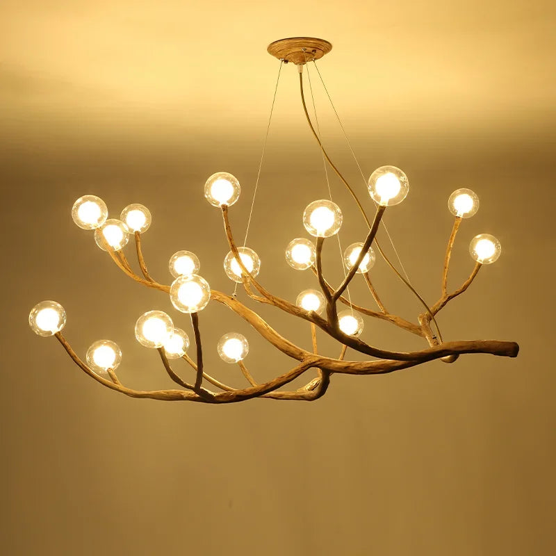 Axyaa Branches Chandelier: Resin LED Pendant Lights for Luxury Living Room Decor