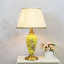 Axyaa Flower Bird Ceramic Table Lamp for Home and Hotel Decor