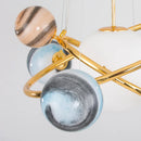 Axyaa LED Glass Globe Pendant Light Chandelier for Modern Living & Boys Room