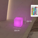 Axyaa RGB Cubic Table Lamp: 16 Colors Dimmable for Bedroom, Living Room, Patio & Party.
