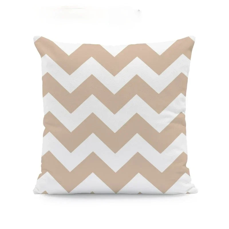 Axyaa Beige Geometric Lace Cushion Cover 45X45cm for Living Room Decor