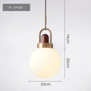 Axyaa Arc Globe Pendant Light Scandinavian style glass ball lamp for home decor