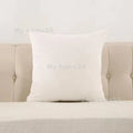 Velvet Plush Pillowcase by Axyaa - White Pink Fluffy Soft Throw Pillow Cover