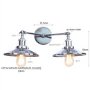 Axyaa Industrial Vintage Double Heads LED Wall Lamp