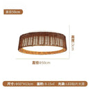 Axyaa Wabi Sabi Rattan Master Bedroom Ceiling Light Zen Tea Room Retro Chinese Style
