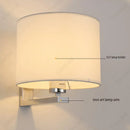 Axyaa LED Circular Fabric Wall Lamp Ambient Lighting Fixture