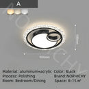 Axyaa Gold Acrylic LED Round Ceiling Lamp - Modern Minimalist Nordic Chandelier