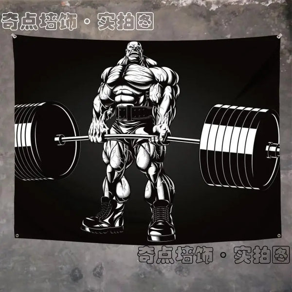 Axyaa Orangutan Rhino Animal Fitness Tapestry Wall Hanging for Home Decoration