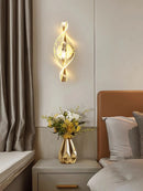 Axyaa Modern Acrylic Gold/Black LED Wall Sconce for Home Decor & Interior Lighting.