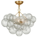 Axyaa Luxury Glass Chandelier Pendant Lamp with E14 Bulb