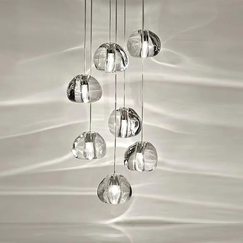 Nordic Crystal Chandelier for Modern Living Spaces by Axya