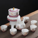 Axya Ceramic Kung Fu Tea Set with Teapot, Teacup, and Porcelain Cups