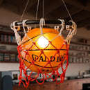 Axyaa Industrial Style Basketball Football Pendant Chandelier for Home Decor