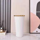 Axyaa Crown Ceramic Vase, Gold Black White, Modern Flower Ware, Home Decor Ornaments