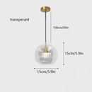Axyaa Glass Pendant Light Industrial Style for Kitchen Bedroom Bar Cafe