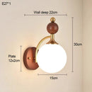 Axyaa Solid Wood Bedside Wall Lamp for Bedroom, Living Room, Study, Aisle, Porch