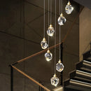 Axyaa Crystal Chandelier Ceiling Pendant Lights for Modern Loft Bedside Luxury Decor
