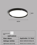 Axyaa Modern Black LED Ceiling Light Remote Control Living Room Bedroom