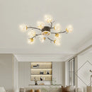 Axyaa Starry Sky Fan Ceiling Lamp: Elegant, Romantic, Silent for Living/Dining/Bedroom