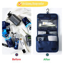 Axyaa Portable Waterproof Toiletry Washbag with Hanging Hook and Large Capacity