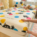Axyaa Cartoon Fish Printed Cotton Fitted Bed Sheet - Single/Queen/King Sizes
