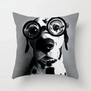 Axyaa Spectacle Dog Print Pillow Cover 45x45CM