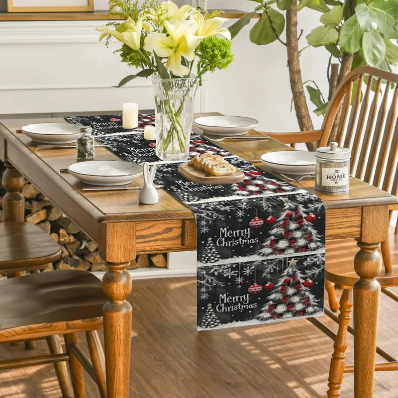 Fir Snow Glove Table Runner Set by Axyaa Home
