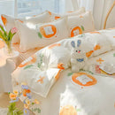 Axyaa Kawaii Kids Girls Bedding Set, Cute Print Duvet Cover, Single/Full/Queen Size