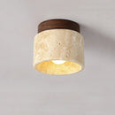 Axyaa Yellow Marble LED Ceiling Chandelier for Hotel Lobby, Restaurant, and Bedroom