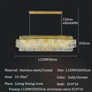 Axyaa Crystal LED Chandelier Ceiling Light - Modern Living Room Pendant Lamp