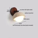 Axyaa LED Yellow Travertine Wall Lamp Vintage Industrial Bathroom Mirror Light