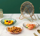 Axyaa Transparent Plastic Fruit Tray - Snack and Dry Fruit Placement Tray