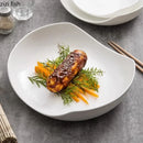 Axyaa Ceramic Irregular Plate Set - Restaurant Tableware for Molecular Cuisine