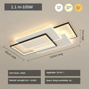 Axyaa Modern White Square LED Ceiling Lamp for Bedroom & Living Room