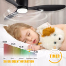 Axyaa Minimalist Ceiling Fan LED Light Motor High Air Volume Remote Control.