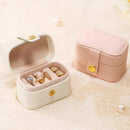 Axyaa Mini Jewelry Box: Portable Travel Organizer for Earrings, Necklaces, Rings
